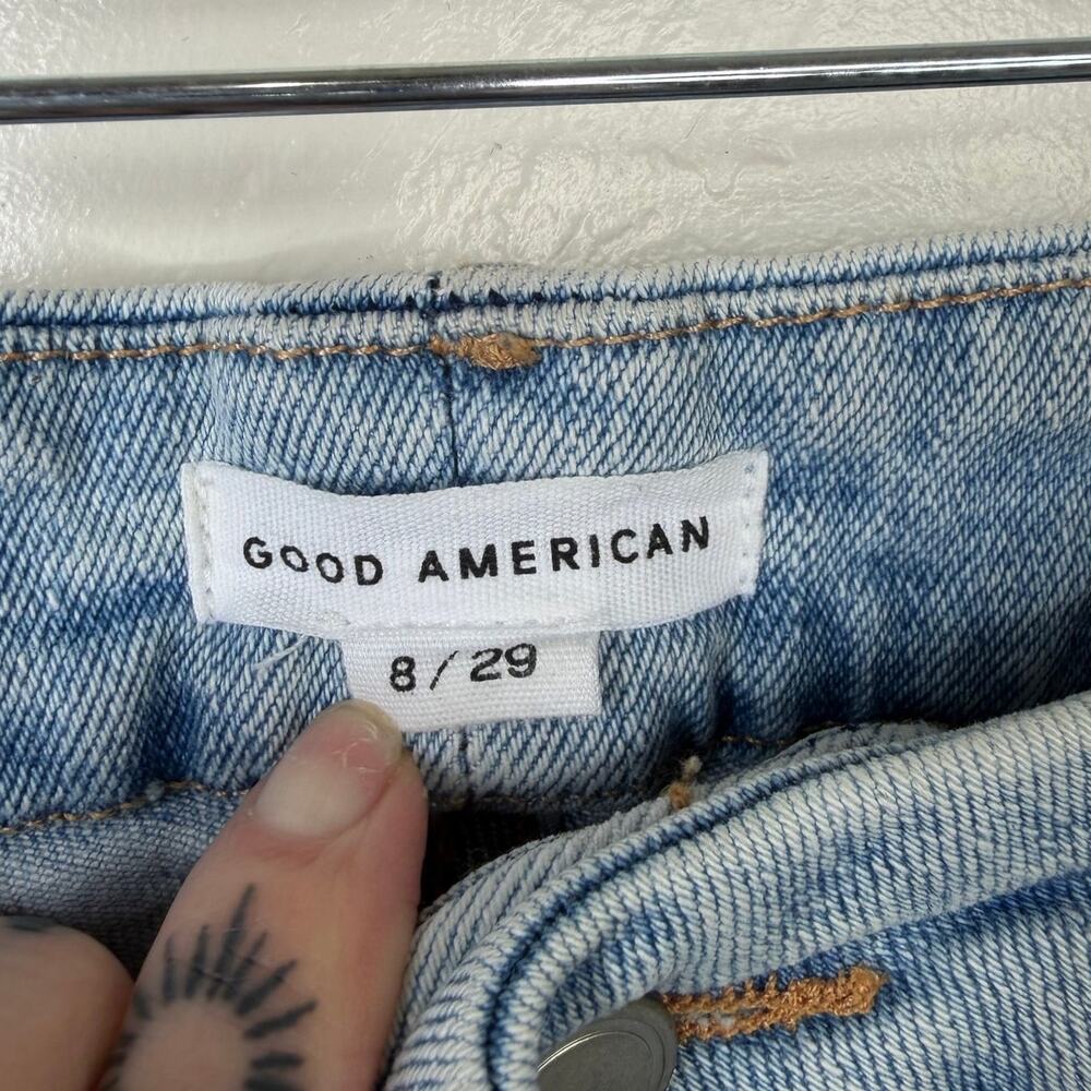 Good American Good Curve High Rise Vintage Inspired Straight Leg Jeans Size 8/29 - Picture 6 of 7
